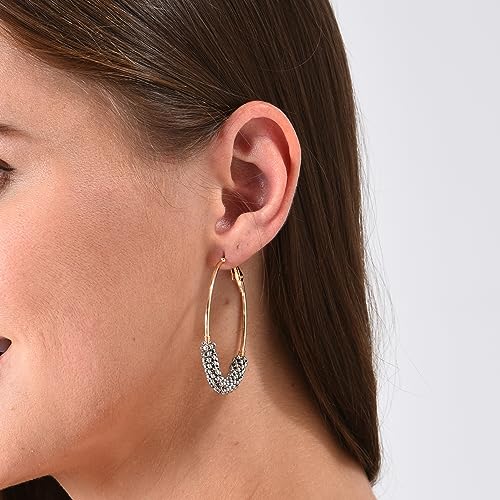 Jinxiuge 6 Pair Beaded Hoop Earrings Boho Flower Round Earrings Women's Handmade Earrings Set4