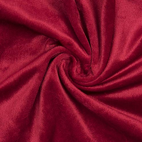 Image of Amazon Brand - Umi 1 Mtr Multi Purpose Velvet Fabric Cloth for Decoration, Trousseau Packing, Party Hall, Bouquet, Gift Packing, Decor, Pooja Room (1 Mtr, Wine), Solid