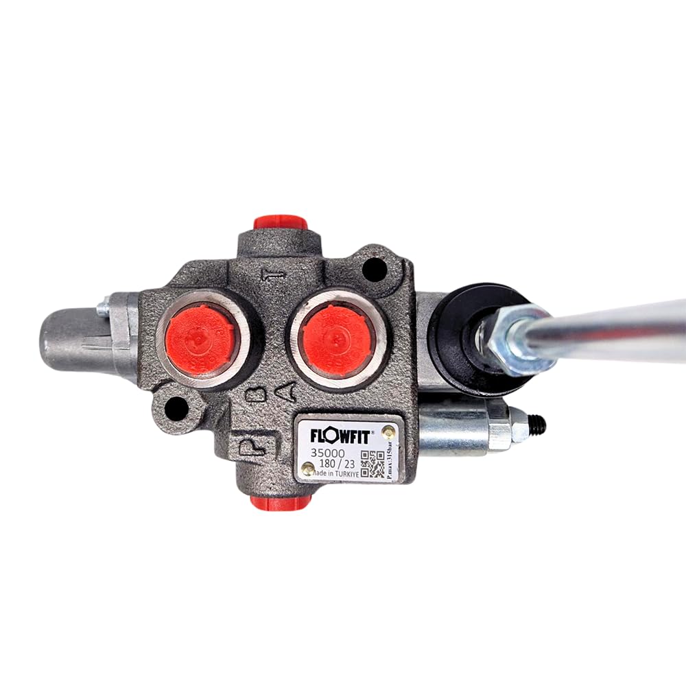 Hydraulisches Monoblockventil 1 Bank 3/8" BSP 45 l/min D/Acting 3 Pos Federrücklauf