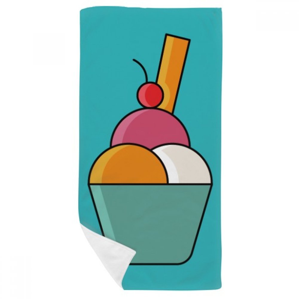 Serviette de bain chocolat crème glacée 35x70cm multicolore douce pour la toilette quotidienne