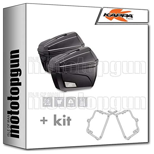 KAPPA MALETAS LATERALES K22N 22 LT + PORTAMALETAS LATERAL MONOKEY COMPATIBLE CON HONDA CBF 600 S/N 2004 04 2005 05 2006 06 2007 07