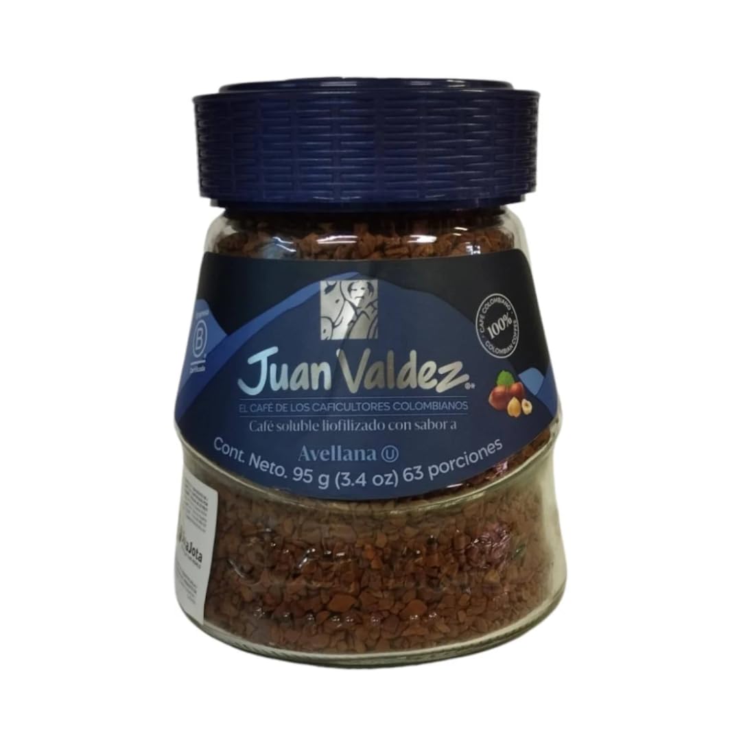 Wondermarket. Degustación Café Colombiano Liofilizado J. Valdez Colombiano Café Soluble Sabores Dulce de Leche Avellana Original y Descafeinado