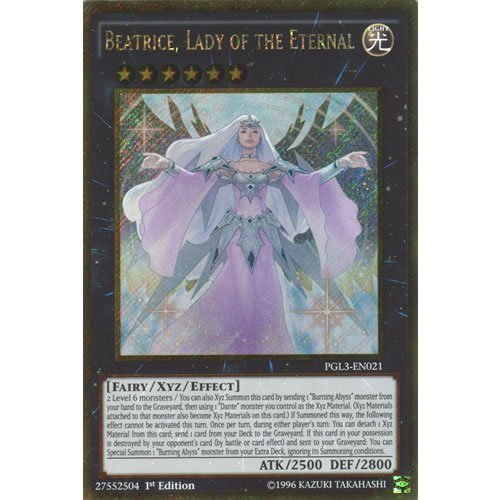 Amazon.com: YuGiOh : PGL3-EN021 1st Ed Beatrice, Lady of the Eternal Gold  Secret Rare Card
