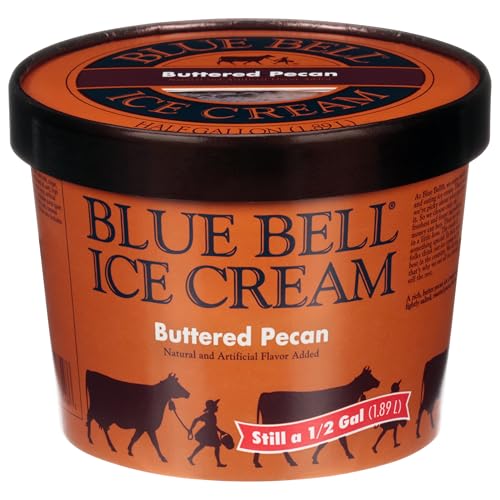 Blue Bell Brown Rim Buttered Pecan Ice Cream, 64 fl oz