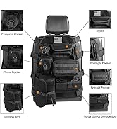 SUNPIE Upgrade Large Seat Size Universal Tactical Seat Cover for Trucks Multi Pockets Molle Seat ...