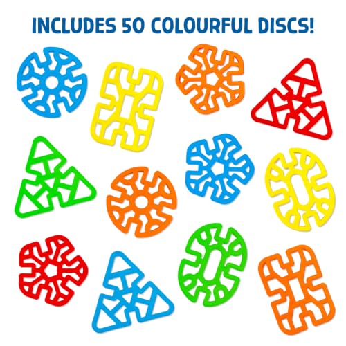 Image of SUPERPLAY Building Discs - 50 Interlocking Discs & Building Blocks
