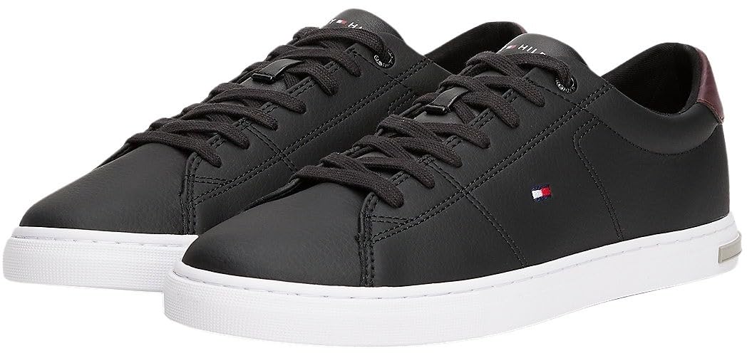 Tommy Hilfiger Herren Vulcanized Sneaker Essential Leather Detail Vulc Schuhe