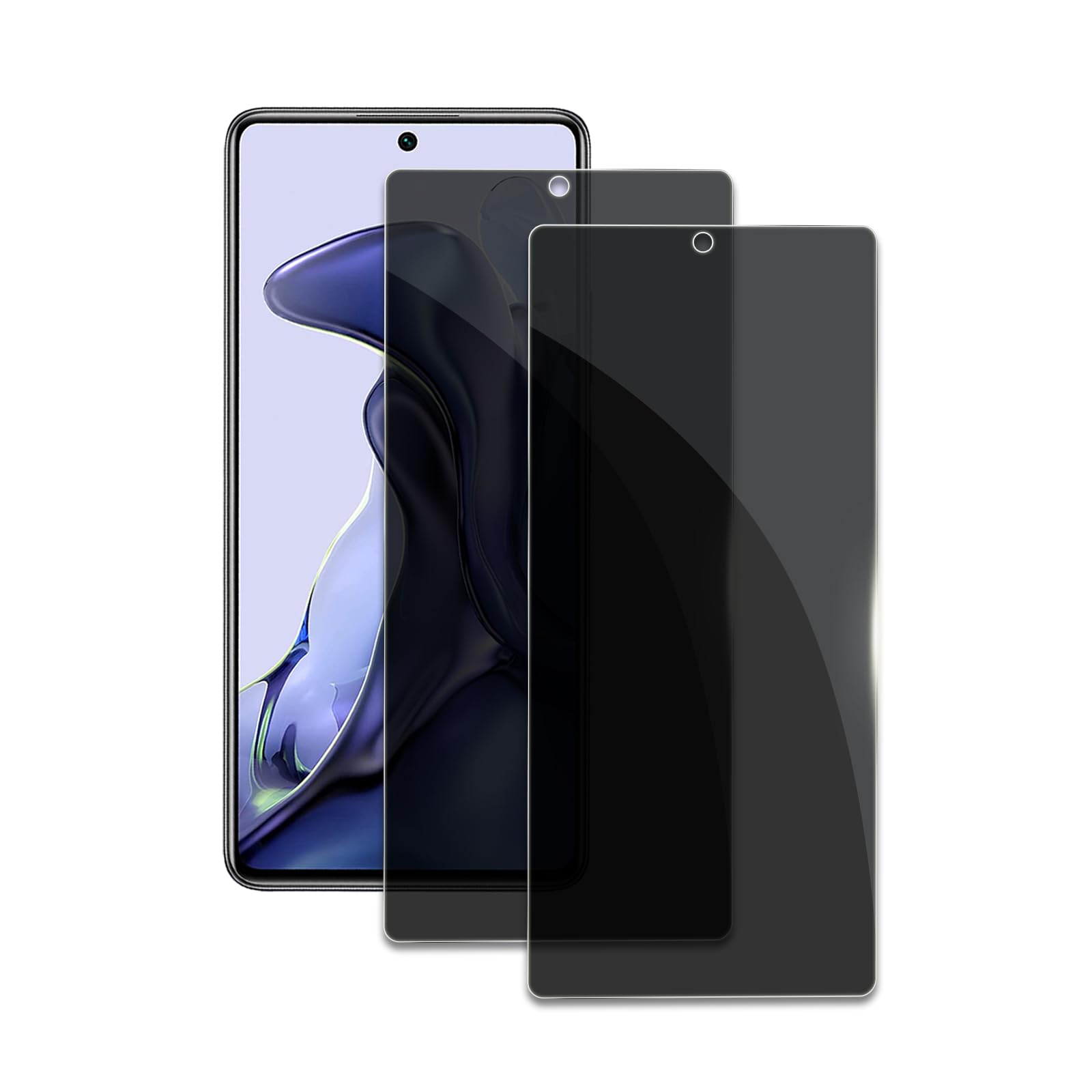 Privacy Pellicola Protettiva per Xiaomi 11T/Xiaomi 11T Pro [2 Pezzi], Privacy Vetro Temperato, Vetro Temperato Film Anti-Spy, Durezza 9H,Antigraffio,Anti-Spia Protezione Schermo per Xiaomi 11T/11T Pro