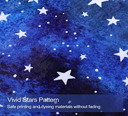 Stars Fleece Throw Blanket, Jewel Blue Starry Sky Plush Throw Blanket Love Gifts Blanket For Women Super Soft Bed Sofa Chair Throw For Kids And Adults (47" X 60") #TOP4