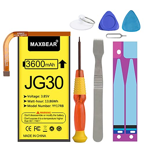 Image of MAXBEAR Moto G7 Battery, Upgraded 3600mAh 3.85V Li-Polymer Replacement Battery for Moto G7 JG30 XT1962-1, XT1962-4, XT1962-5 with Repair Tool Kit