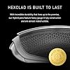 HexClad Hybrid Nonstick 4 Piece Roasting Pan Set with Rack, Stay-Cool Handle, Dishwasher and Oven Safe, Compatible with All Cooktops, Induction Ready #4