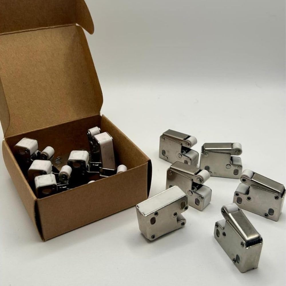 12 pz, Meccanismo di apertura push pull per botole di ispezione - nuovo modello mini Latch L001C Argento