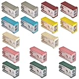 16 PCS 32V Mini Slotted Automotive MCASE Shaped Cartridge Fuse Kit, 15A/20A/25A/30A/40A/50A/60A
