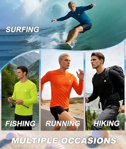 ZITY Mens UPF 50+ Sun Protection Shirts Long Sleeve Lightweight Rash Guard - image 6