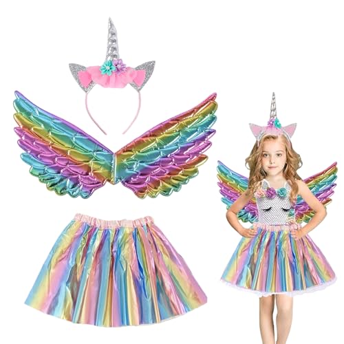 MUNSKT - Disfraz de unicornio para niña, vestido de noche de unicornio, trajes de ballet para Navidad, Halloween, Carnaval
