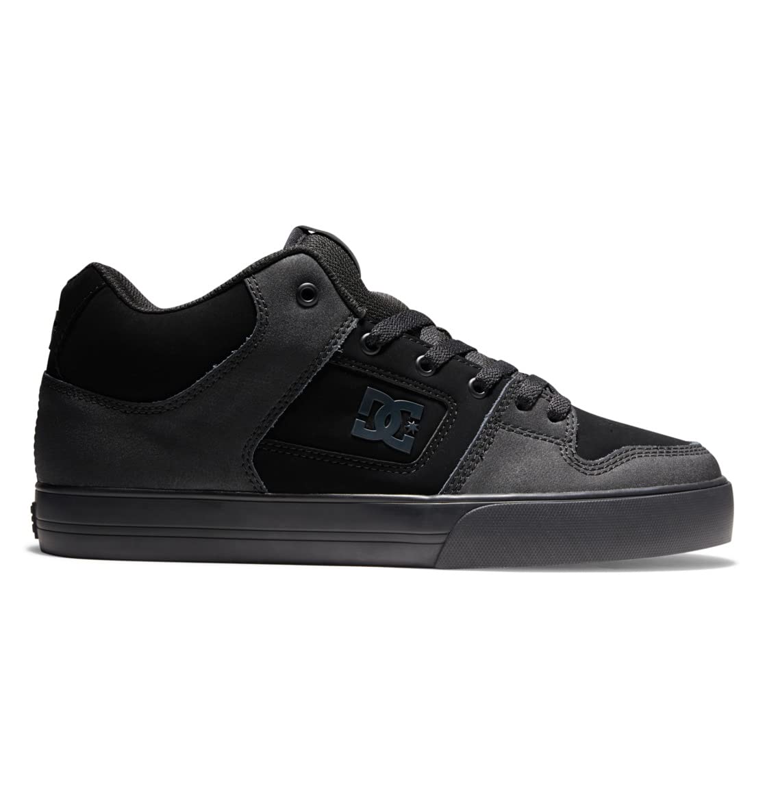 DC Men's Pure MID Casual Skate Shoe, Black/Black/Gum, 11.5
