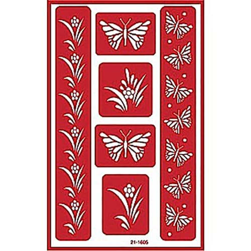 Etching Stencil - Butterfly Border - Reusable Stencil for Etching Glass and Ceramics