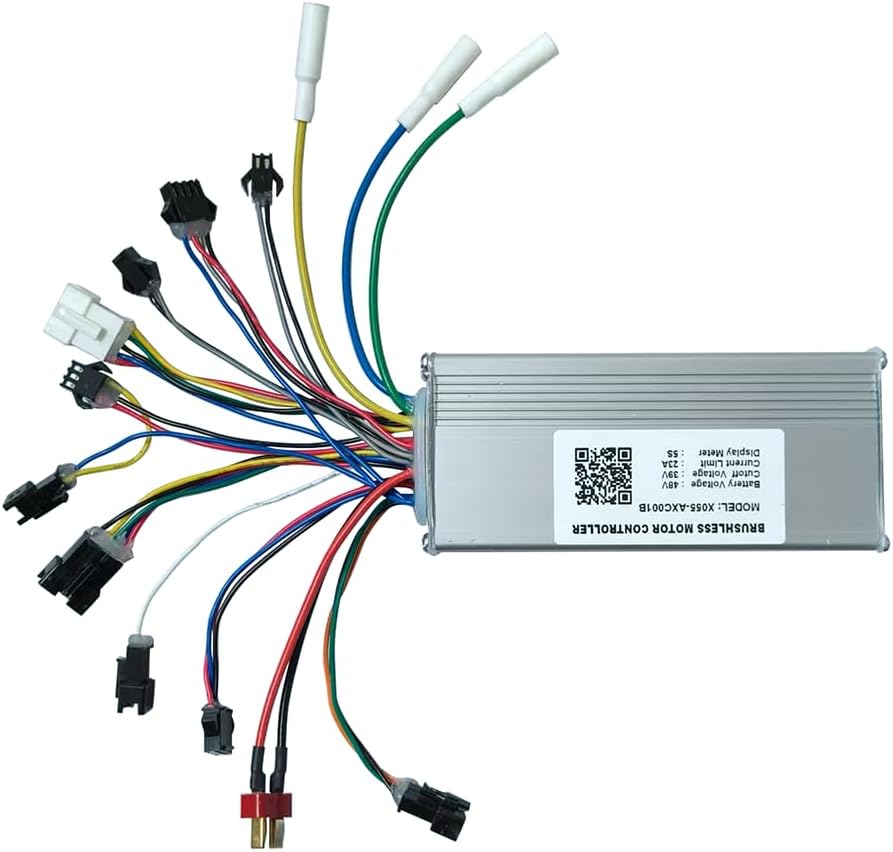 E-Bike Controller 48V 23A Brushless DC Motor Speed Controller X055-AXC001B Universal for Electric Bike, Mountain Bike, Fat Tire Bike Display Screen Meter UART 5S