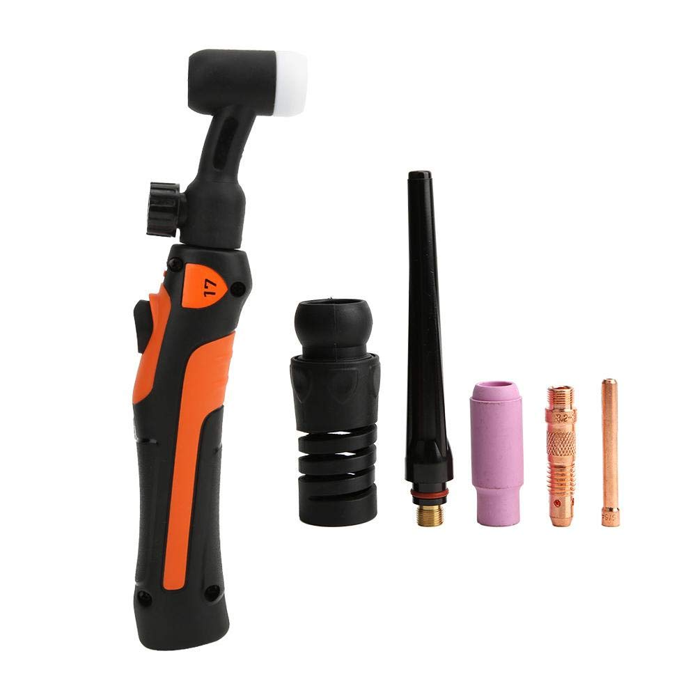 TIG Welding Torch Head Body, TIG Welding Accessories, Flexible Bendable Professional Use for TIG Welding Torch Relacing Old Part Repairing(TIG-17VF)