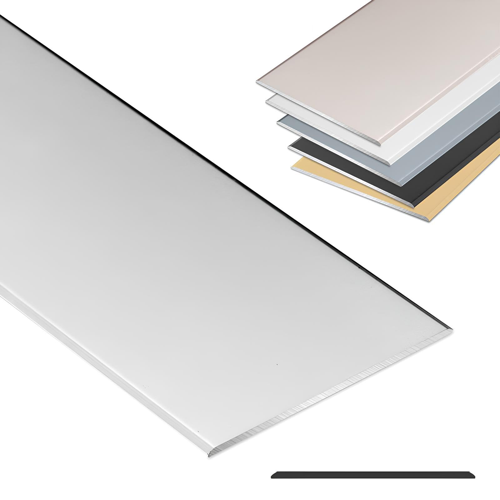 70mm Extra Wide Aluminum Flat Self Adhesive Floor Transition Strip Door Bar