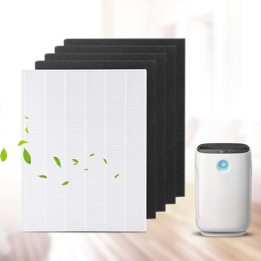 YanBan 4 Pieces Air Purifier Carbon Pre-Filters and 1 Piece Main HEPA Filter for Winix 115115 5300 5500 - Image 4