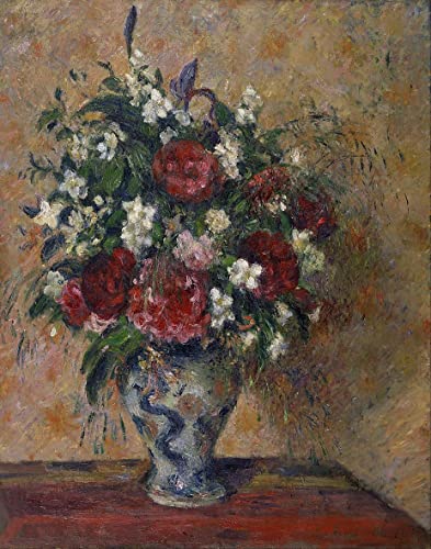 Peinture Poster Impression Nature morte pivoines pour salon moderne