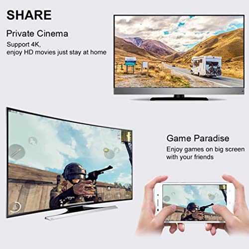 Image of HEAVENGLOW 4K Wireless Display Dongle Streaming Device HDMI TV Stick Screen Mirroring Adapter 5G WiFi AirPlay Miracast DLNA for Android iOS Windows Mac