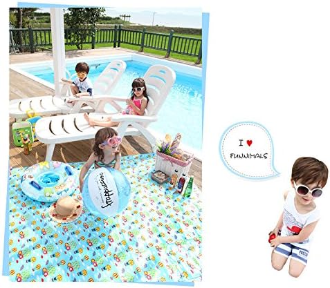 LSQTOP@ Large Childrens Waterproof Outdoor Indoor Camping Picnic Rug Beach Travel Mat (Blue)