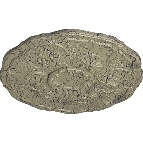 Image of Ekena Millwork CM22CNCSC 22-1 /2 x 1-1 /2 Cornelia Ceiling Medallion, Castle Stone Crackle