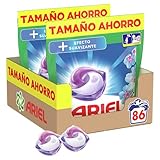 Ariel Pods Detergente Lavadora Cápsulas, 86 Lavados (2 x 43), Efecto Suavizante, Fragancia Intensa