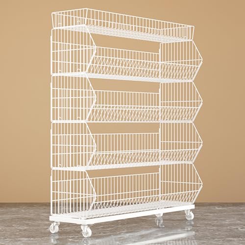 Soporte de exhibición comercial de 140 cm con cestas de metal 2