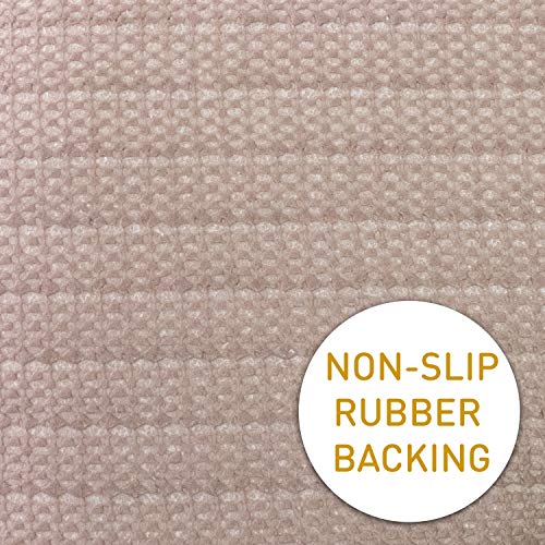 Sweet Home Collection Chair Cushion Memory Foam Pads Tufted Slip Non Skid Rubber Back U-Shaped 17" X 16" Seat Cover, Pinstripe Charcoal 4 Count #TOP4