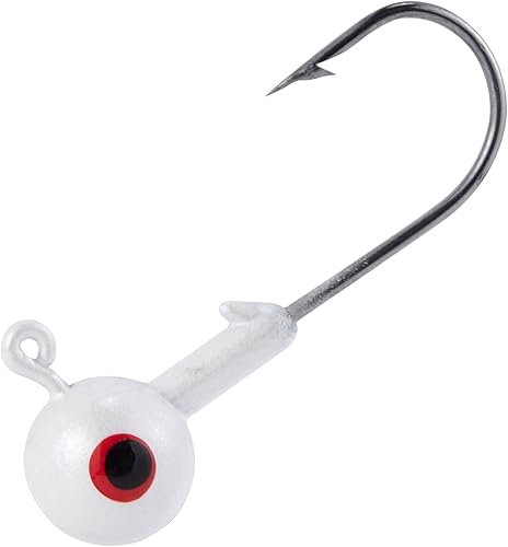 Miniatura 9 de Dr.Fish Paquete de 20 cabezas de plantilla de pesca, cabezas de plantilla de cangrejo, cabeza redonda de bola, anzuelos de pesca afilados para pesca