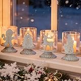 Adaptation Multi-Scénarios: Les bougeoirs de Noël conviennent à diverses utilisations; Utilisables comme centre de table sur la table à manger pour ajouter une touche festive; Embellissent les cheminées et les appuis de fenêtre ou rehaussent l'atmosphère au salon; Au-delà de Noël, ils sont également adaptés à la décoration intérieure