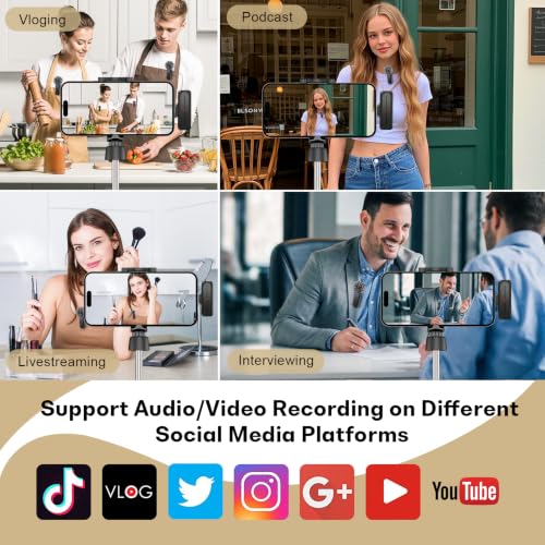 Image of MAYBESTA Wireless Mini Microphone for iPhone & Android Phone | Lapel Microphones with Charging Case, Clear Voice, Noise Cancelling, 2 Clip on Content Creator Mics for Tiktok YouTube Vlog