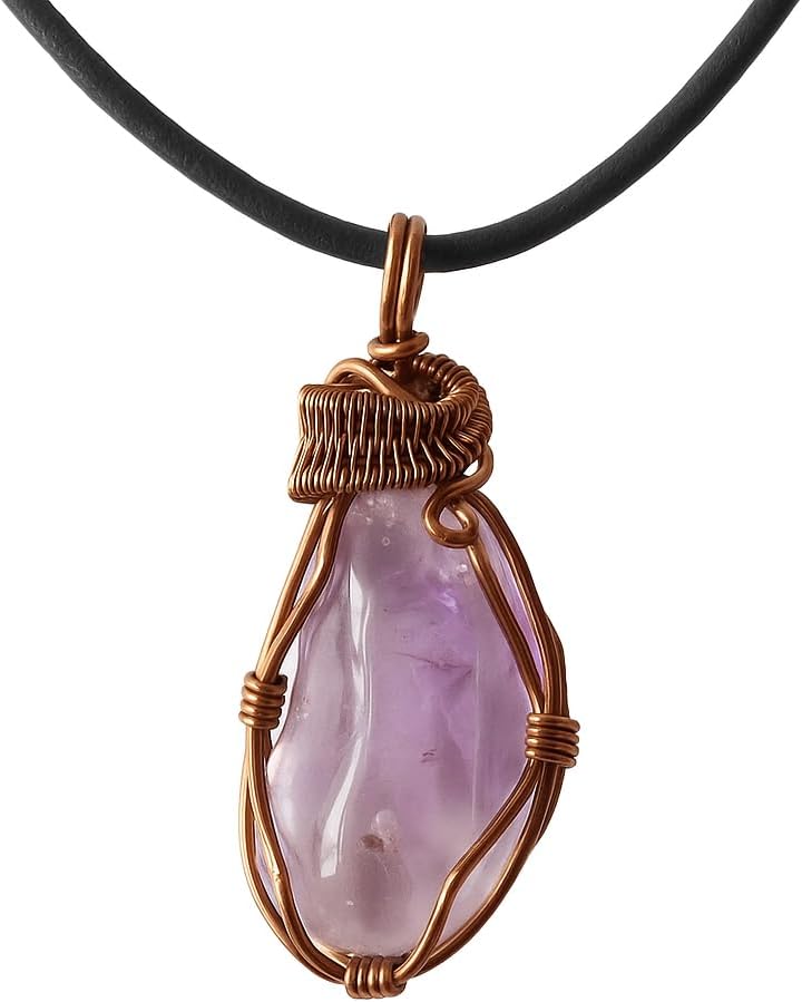 Designs by Nature Gems Men's Birthstone Crystal Necklace - Antique Bronze