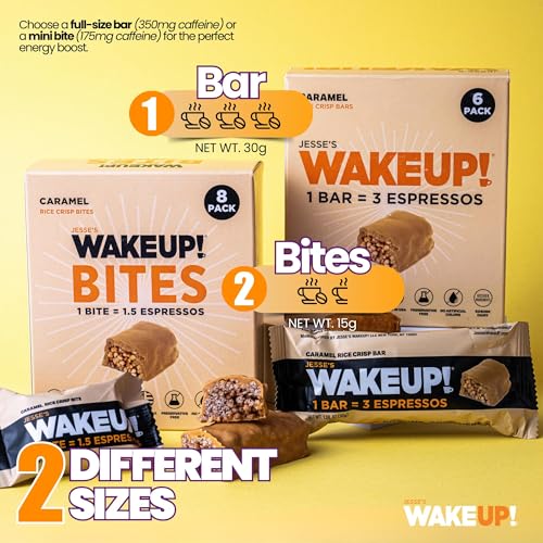 Image of WAKE UP! Caramel Caffeinated Bites, 1.5 Espressos, 2 Pack (16 Bites)