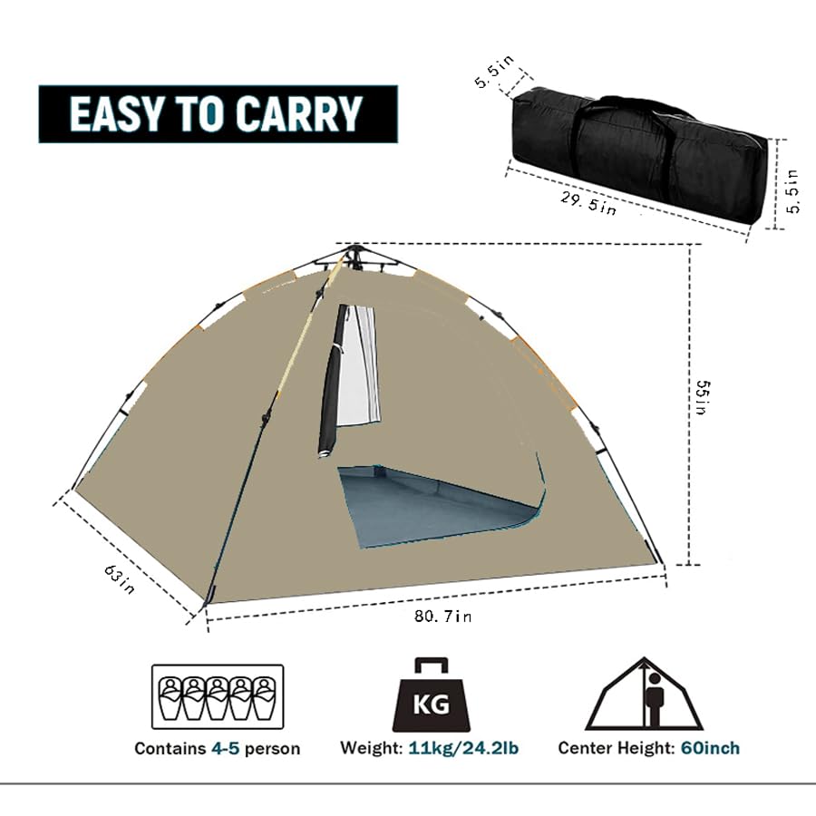 Carpa de apertura rápida para 2 a 3 personas miniatura 2