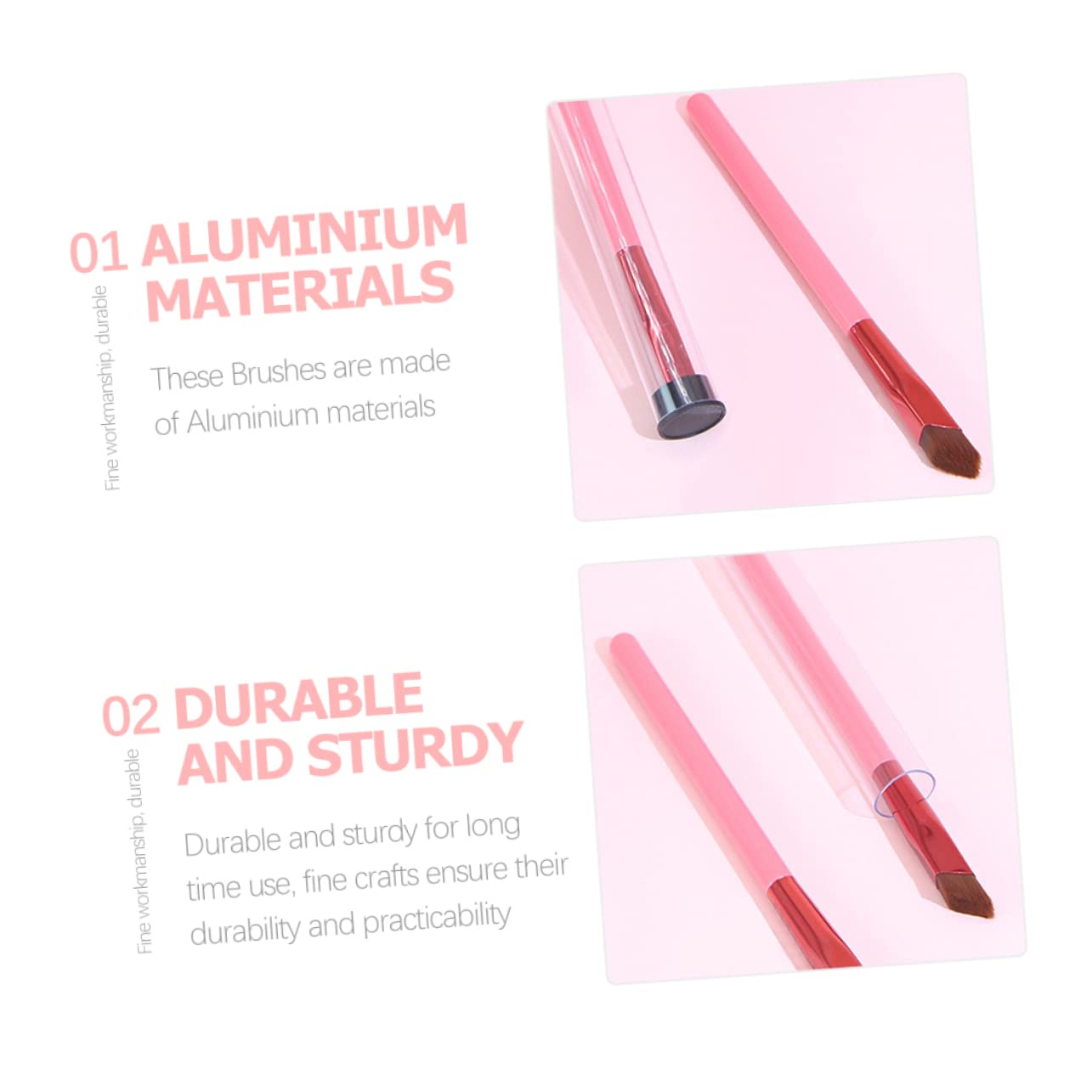 Vaguelly 2pcs Angled Eyebrow Brush Portable Makeup Tool for Precise Eyebrow Grooming Lightweight and Compact Design for Eye Makeup Enthusiasts