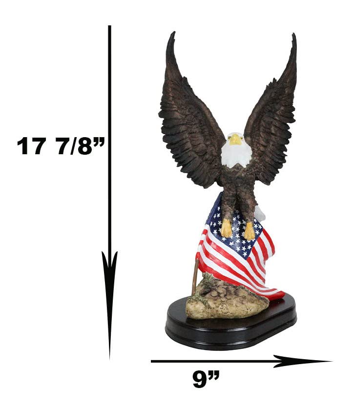 Estatua Decorativa Águila Calva Americana 18 pulg miniatura 2