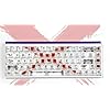 115 Keys Transparent Keycaps with Black Character Cherry Profile Keycaps Set Fit for 60% 65% 75% Cherry Mx Switches Mechanical Keyboard