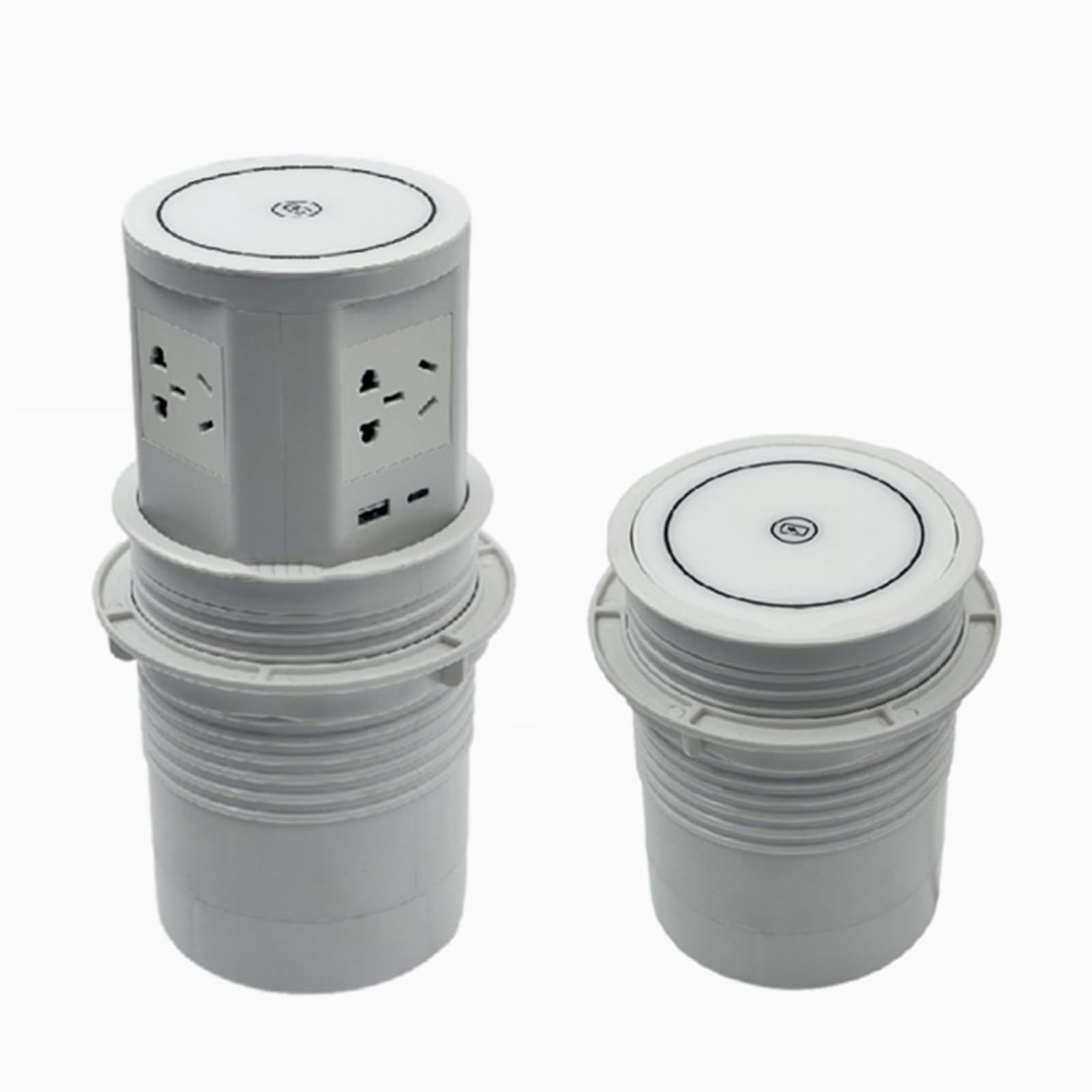 Listwy zasilające Naciśnij gniazdo podnośnika pneumatycznego, bezprzewodowo ładuj pulpitu, pobieraj energię ze wszystkich stron, łatwy w instalacji(White,Charging)