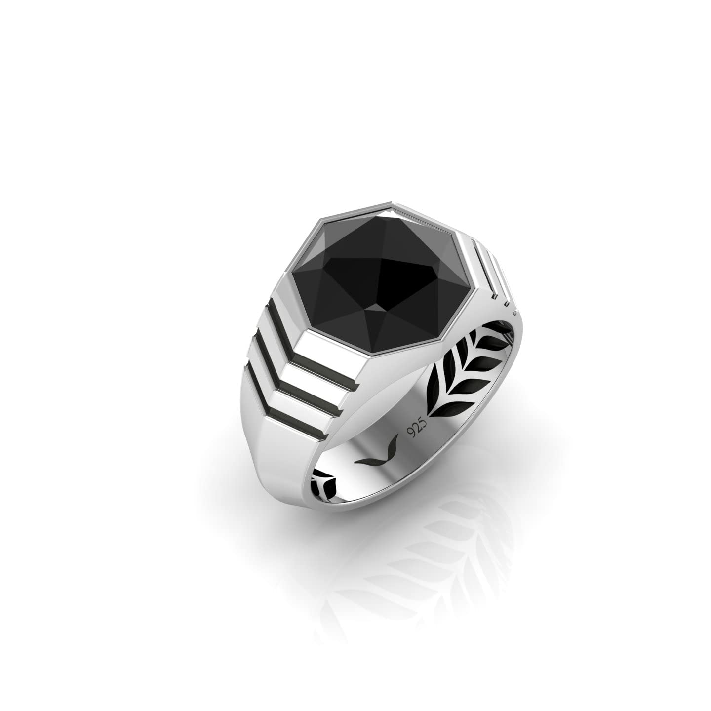 Vitra jewellery Natural Black Onyx Gemstone Daemon Ring, Pure silver 925 Ring For Men/Boys (US8.5/IND 17-18) (B0C94FTWQ4) Amazon Price History, Amazon Price Tracker