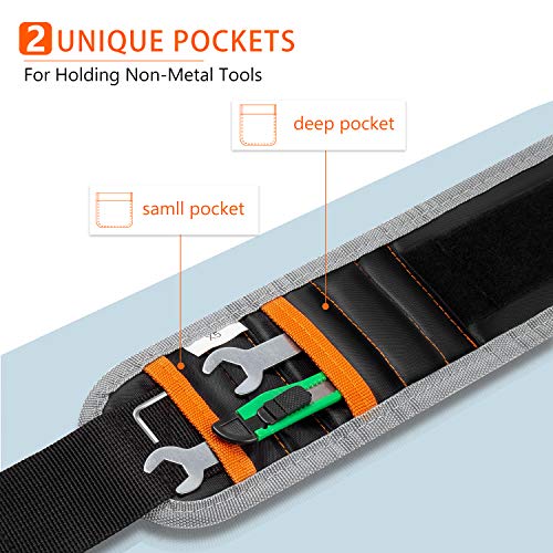 Koxly Magnetic Wristband Adjustable Wrist Band Organizer Tool Belts Holder for Holding Screws, Nails, Drill Bits, Unique Magnet Tools Gifts for Men, Women, Father, Dad, Husband, Boyfriend, Handyman - Thumbnail 2