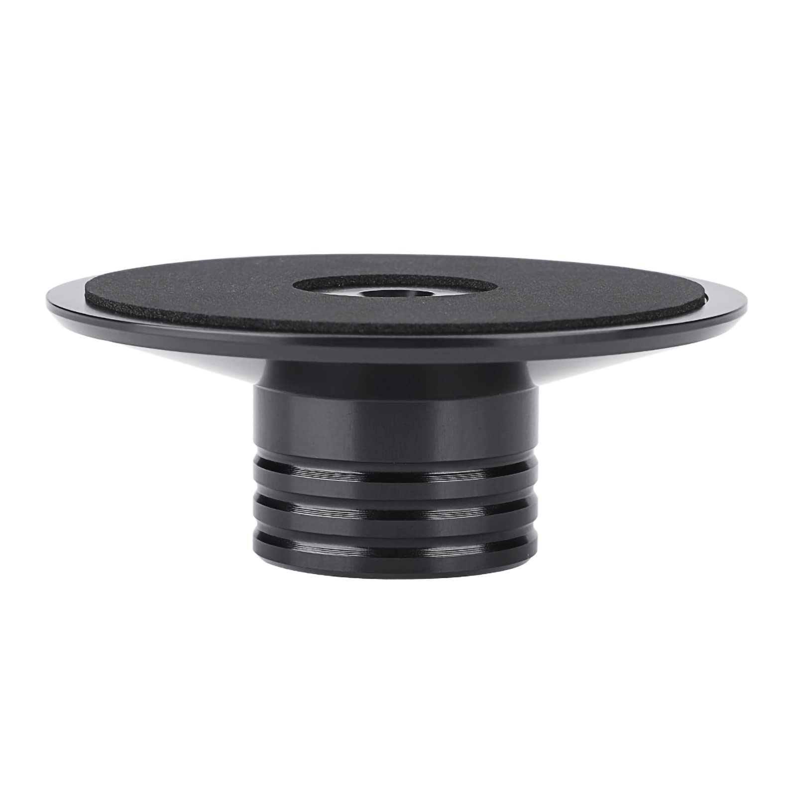 Denash Stabilizzatore Disco per Giradischi in Vinile LP, Giradischi bilanciato in Alluminio con Giradischi Metallico(Nero)