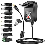 [page_title]-[Verbesserte Version] PChero 30W Universal AC/DC Adapter Schaltnetzteil mit 9pcs Adapter Tipps, enthält Mini & Micro USB Stecker, für 3V bis 12V Haushaltselektronik und LED-Streifen - 2000mA max