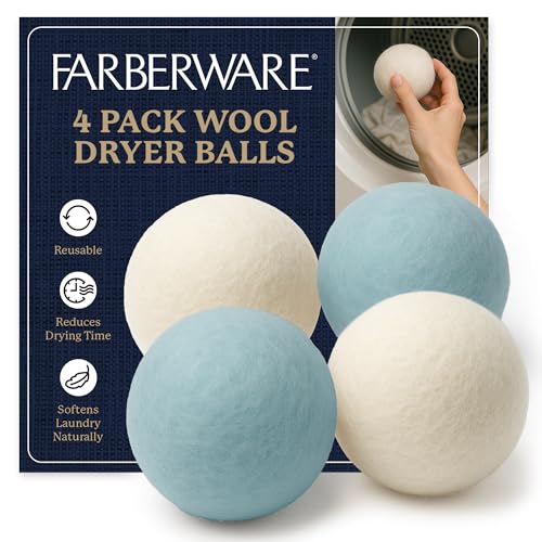 Image of Farberware Wool Dryer Balls, 4-Pack, Reusable