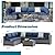 SUNLEI 8 Piece Patio Furniture Set with 45" Propane Fire Pit Table, All Weather PE Wicker Rattan Patio Conversation Sofa for Backyard, Porch, Garden, Balcony?Aegean Blue