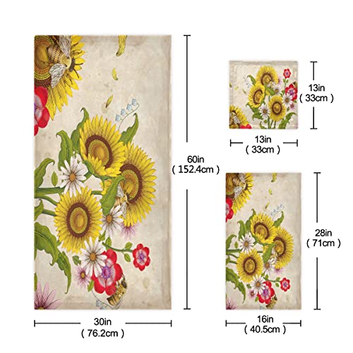 Juego de toallas de baño retro súper absorbentes para evitar la humedad en el hogar 4