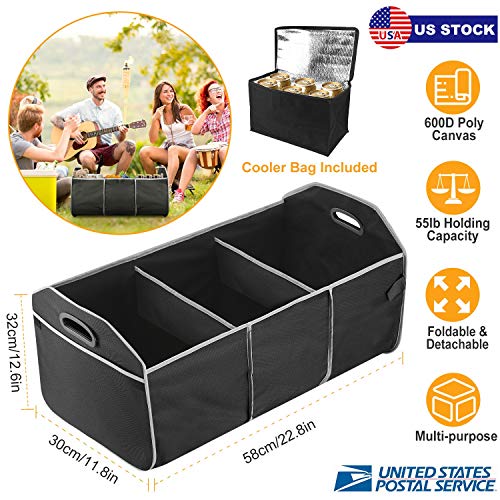 Primetrendz New Portable And Collapsible Trunk Organizer With Bonus Cooler Tm #TOP5